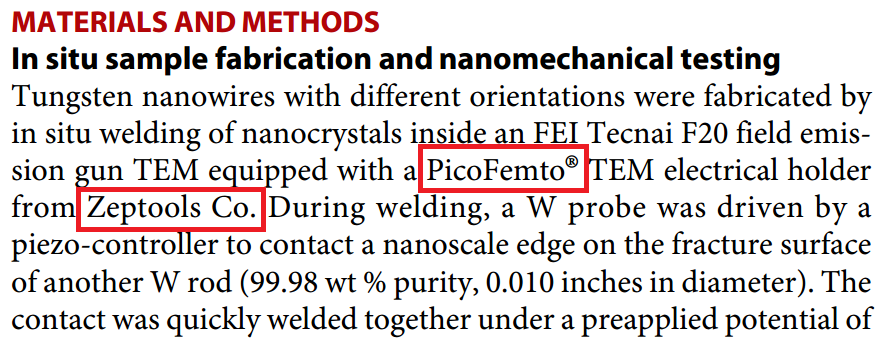 原位TEM-STM電學(xué)測(cè)量樣品桿實(shí)驗(yàn)方法 原位TEM-STM電學(xué)測(cè)量樣品桿實(shí)驗(yàn)方法